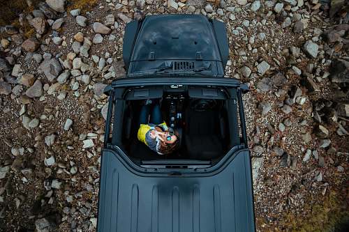 odiorne point state park bird's eye view of person riding black top-down vehicle rye